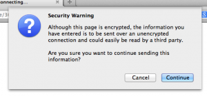Firefox warning