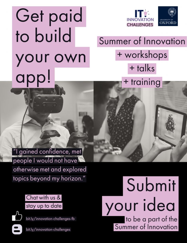 IT Innovation Flyer for the Summer of Innovation