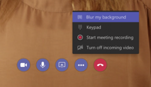 Add blur during a call