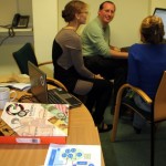 Training around a computer