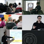 Collage of photos of training